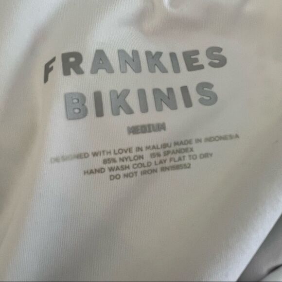 Frankies Bikinis Patchwork Halterneck Bikini Top and Puck Bikini Bottom Medium - Picture 12 of 12